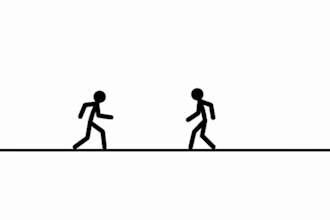 animate stickman and stick figure in 2d cartoon or line art