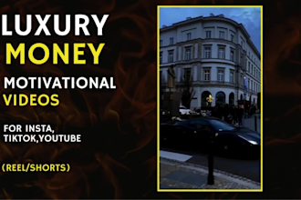create luxury motivation youtube short, instagram reels