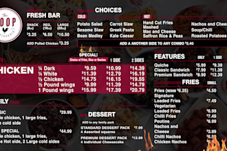 do professional digital menu and menu board for restaurant