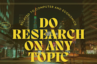 do research on topics related to computer science ,history, economy or any