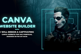 design a professional portfolio website for ugc and other niches in canva
