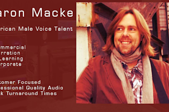 record a professional quality US american male voice over
