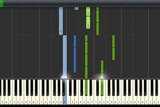 create synthesia piano tutorial, midi in seprated tracks