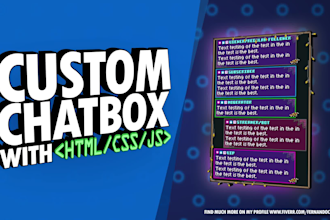 design custom chatbox with CSS for twitch and youtube