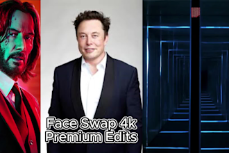 do realistic face swap, premium photoshop edits, professional 4k image upscaling