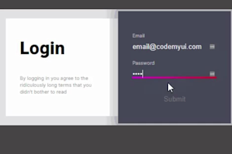 design pop up, sign up animated form and integrate with wp, gmail