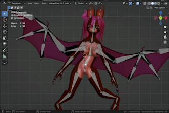 rig your 3d model for vrchat, vtubers, games with full tracking, and toggles