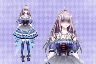 model and design your fantasy vtuber,2d live vtuber,png tuber,pfp vtuber