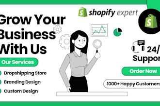 design or redesign a high converting shopify dropshipping store