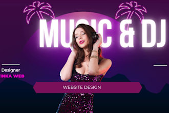 author website, course website, ebook website, music website, artist website