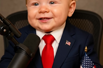 create ai baby podcast video, viral ai baby video podcast