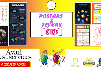 design posters and flyers for kids and classroom