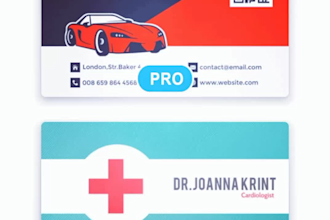 make stunning and adorable bussiness card for your company