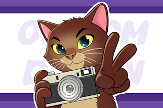create a cartoon character or a mascot for your project