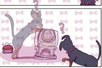 draw a cute cartoon portrait of your dog