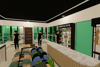 do livingroom design and render realistic 3d visualizations