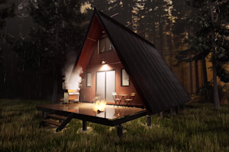 cabin design modern tiny house villa 3d custom interior architecture exterior 3d