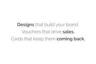 design professional loyalty cards, gift vouchers, coupons