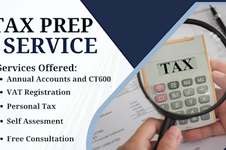 prepare UK annual corporate accounts and UK tax return hmrc