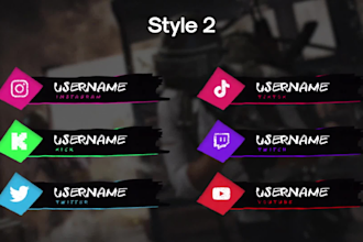 make social media popups for youtube, twitch, kick etc