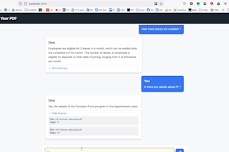 develop pdf chatbot using langchain