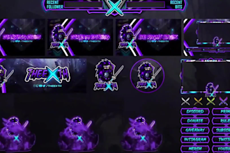 do animated twitch custom overlay for your twitch yt fb