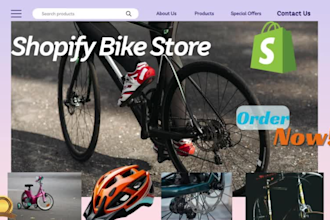 design bicycle shopify store bike accessories store electric bicycle ecommerce