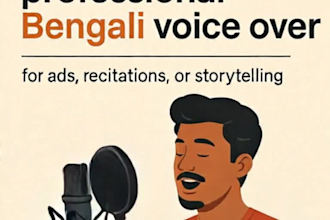 record voice over for ads, recitations, or storytelling