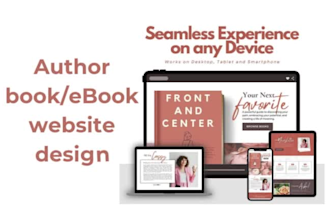 build redesign author website ebook website book author website landing page