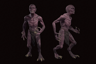 create 3d character model  for game animation video engine unreal unity
