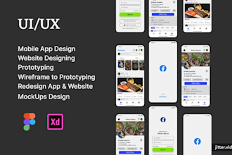 design wireframes mobile app UI UX design prototype figma