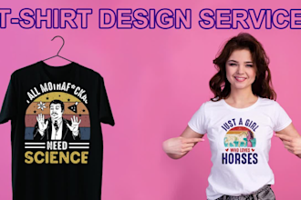 do unique t shirt design within 24 hour