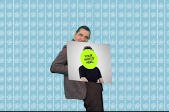 create mr bean happy birthday video with custom photo