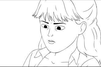2d line art video, frame by frame, 2d hand drawn video, 2d traditional animation