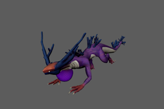 create a game ready 3d fakemon