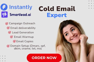 set up cold outreach email marketing on instantly ai and smartlead email warmup