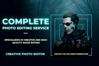 do any photoshop editing , background removal , retouching, color correction