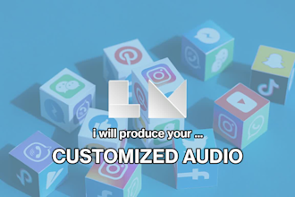 produce your customized audio for social media and video ads