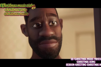 3d christmas music video, 3d animated music video, season greeting animation