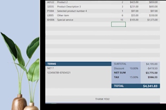 deliver you 2 automated excel invoice templates