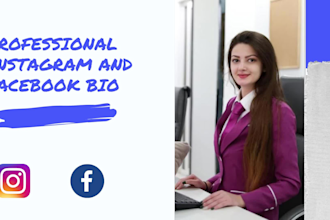 make a highly engaging  instagram or facebook bio