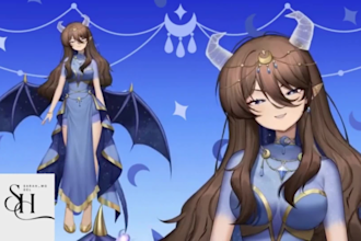 create live2d vtuber model vtuber rigging 3d vtuber anime style 2d vtuber model