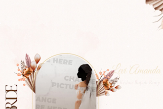 create floral wedding invitation video
