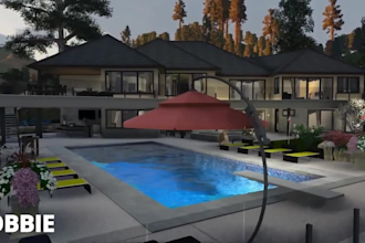3d landscape design, architectural exterior rendering as 3d landscape architect