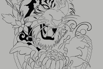 bring your dream anime character to life as a tattoo design