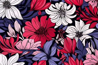 create seamless patterns of floral and tropical designs