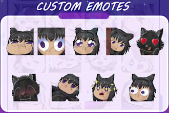 custom 2d twitch overlay twitch logo emotes and vtuber overlay for streamers
