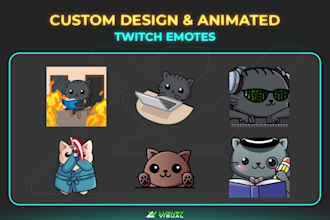 custom pet animal emotes,badges for twitch,discord