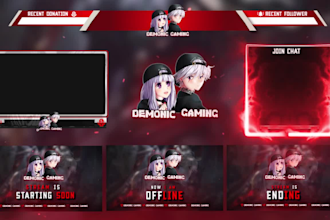do animated twitch overlay alerts  panels etc for your stream