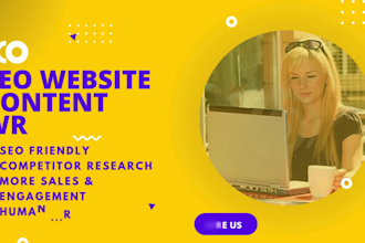 write seo website contents for products blogs landing page that ranks on google